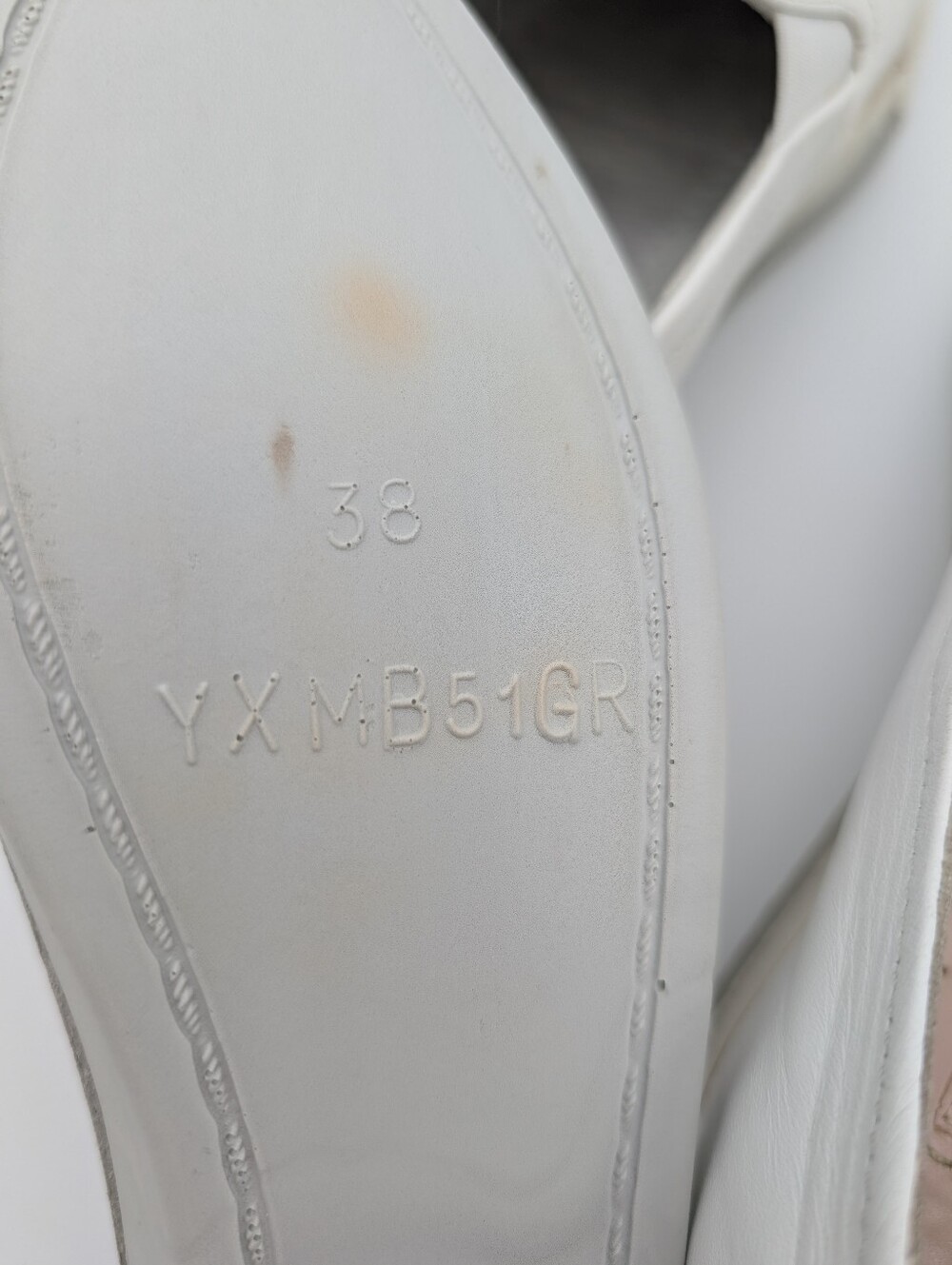 Miu Miu Silver Tip Toe White Leather Slip-on Loafers Sneakers EU 38 US 8 - Picture 8 of 10